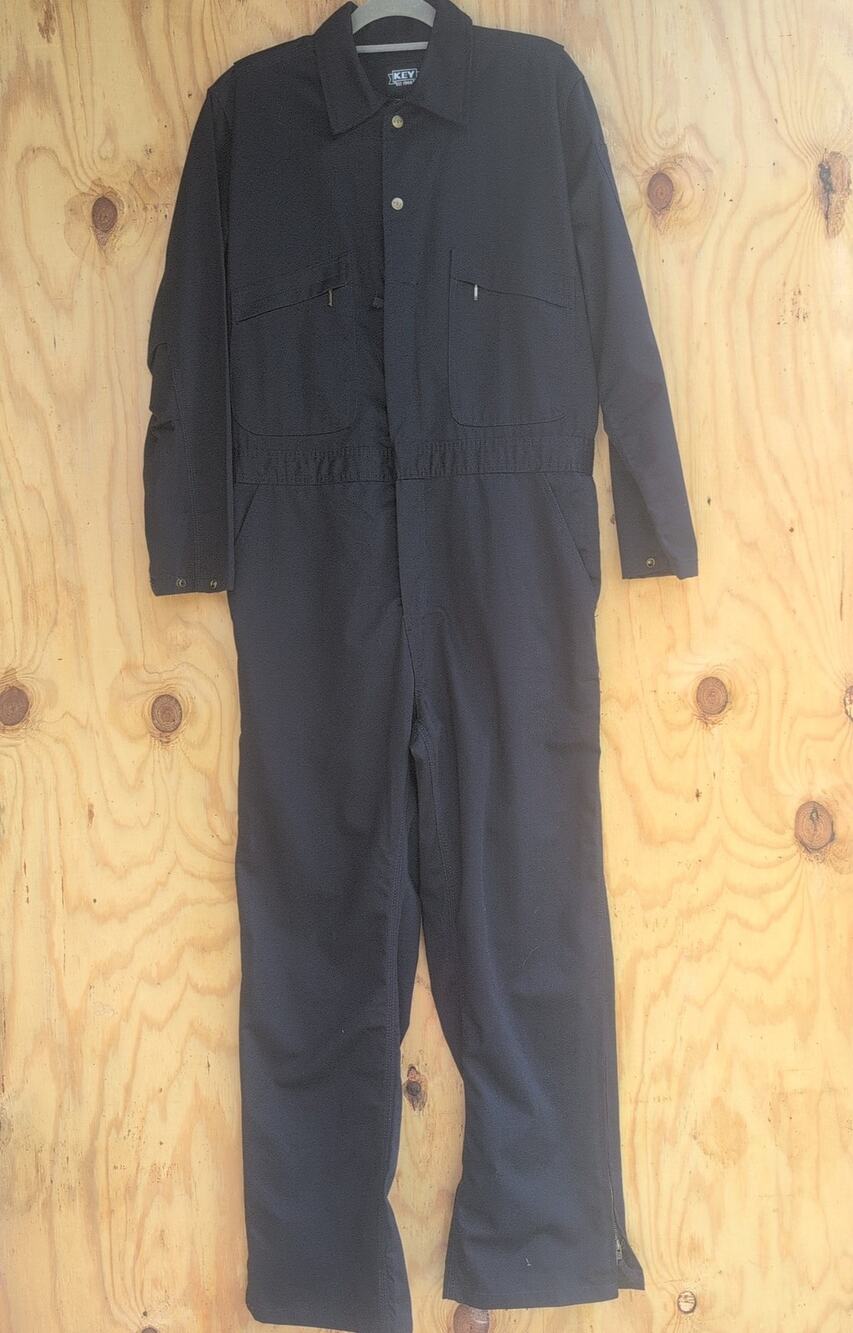 Key Full Body Painting Farming Work Overalls Navy Blue Men's Medium